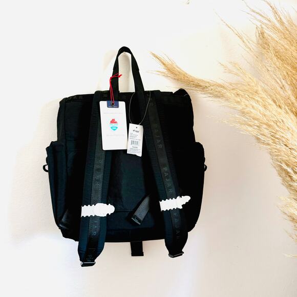 2 NEW PAJAR CANADA Black Nylon Ripstop Backpack Travel Weekender Duffel Bag Set - Picture 14 of 16